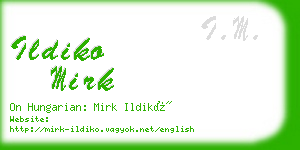 ildiko mirk business card